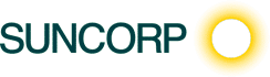 The words "SUNCORP" in dark green followed by a yellow sun graphic